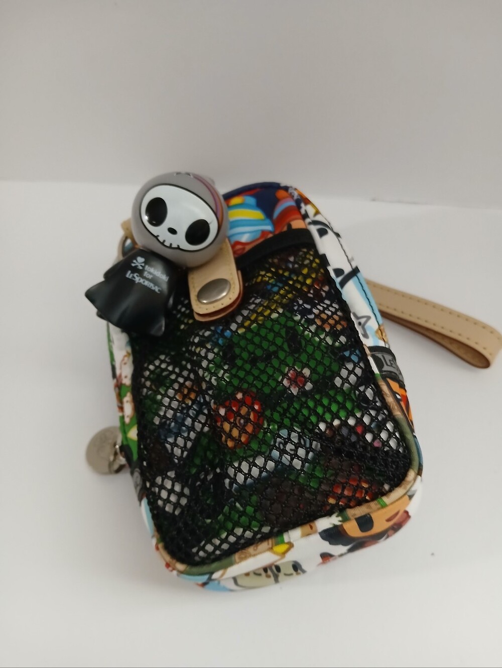 Tokidoki X LeSportsac Zippered Wristlet Pouch/Case & Charm